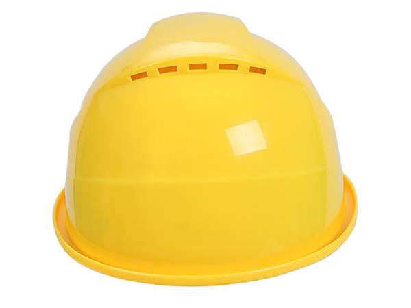 Yellow top vented ABS safety helmet