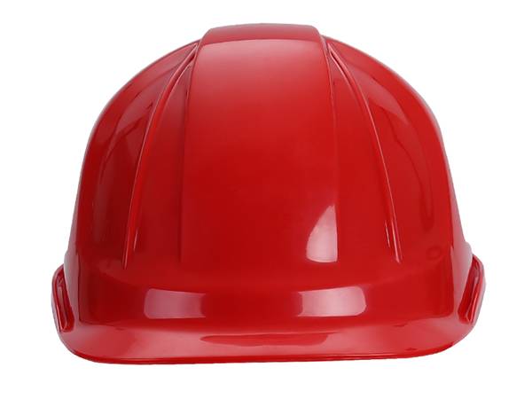 Red ABS safety helmet back view