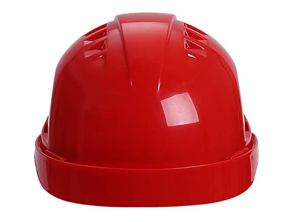 Red top vented ABS safety helmet