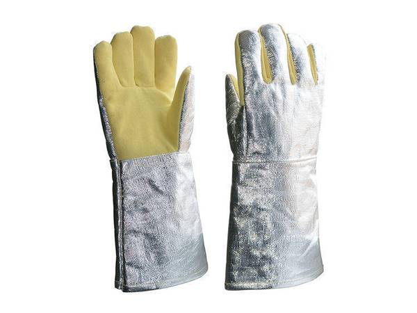 Aluminum foil heat resistant gloves