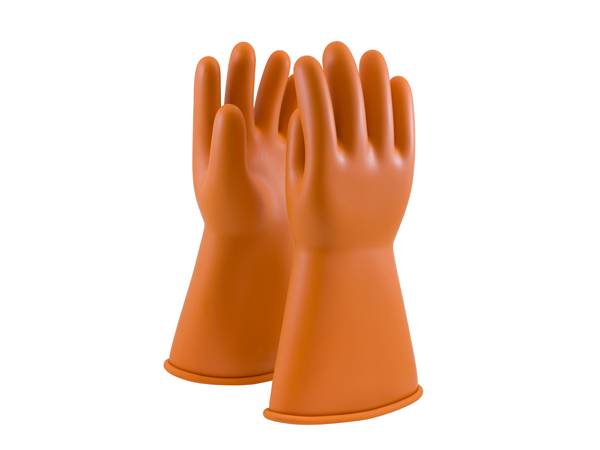 Orange insulating gloves class 2