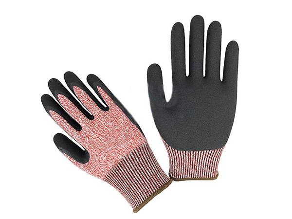 13 gauge nitrile sandy cut resistant gloves