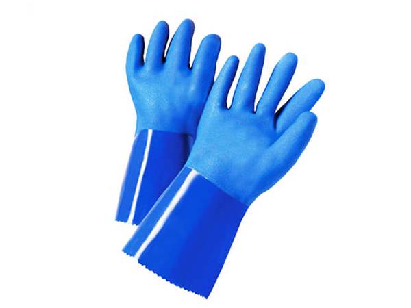Cotton liner PVC sandy coated work Glove