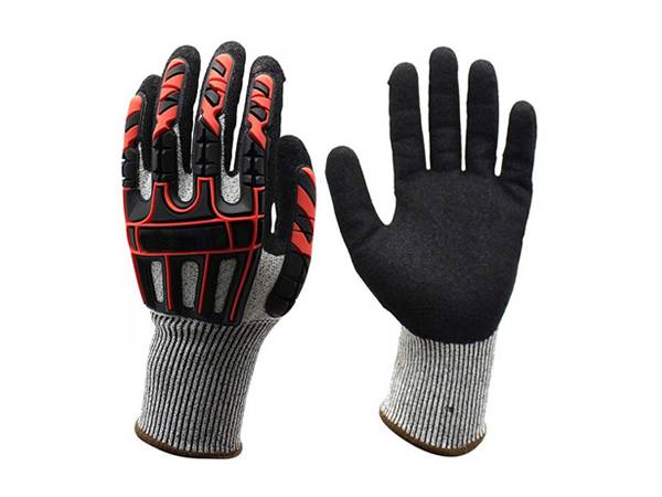 Smooth palm impact resistant gloves
